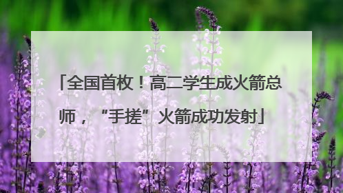 全国首枚！高二学生成火箭总师，“手搓”火箭成功发射